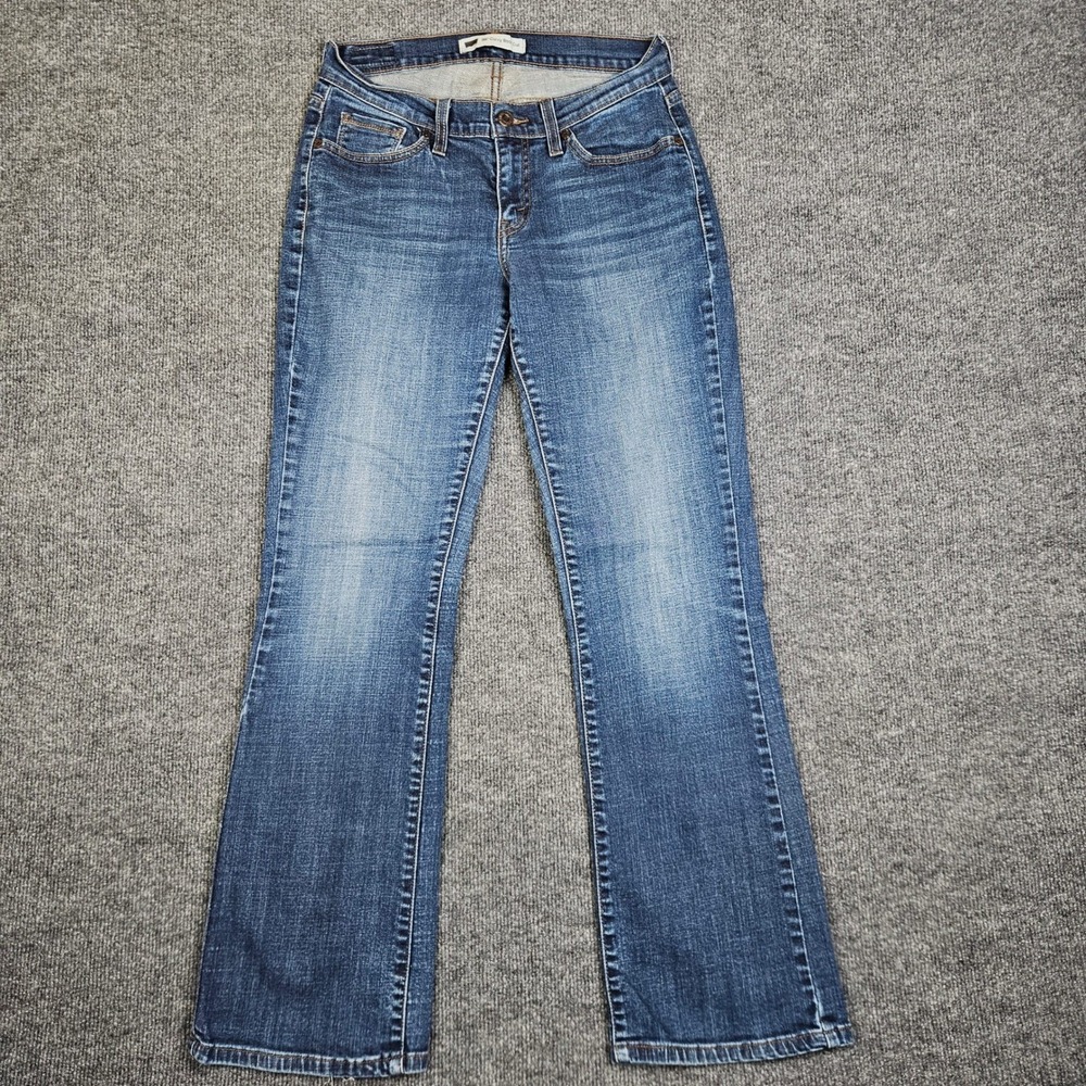 Levis 529‎ Curvy Bootcut Jeans Womens 8M Blue Dark Wash Denim Stretch Mid Rise